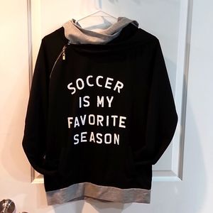 Soccer is my favorite season. Hooded sweatshirt, sz Small